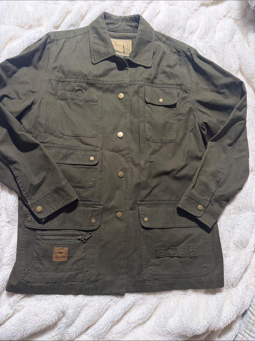 Vintage Fly Fishing Ralph Lauren Olive Utility Jacket LNC